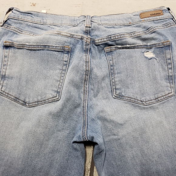 Garage Jeans Size 9 W32"xL32" Destroyed Jeans Distressed Torn Ripped Jeans Crop - Picture 5 of 9
